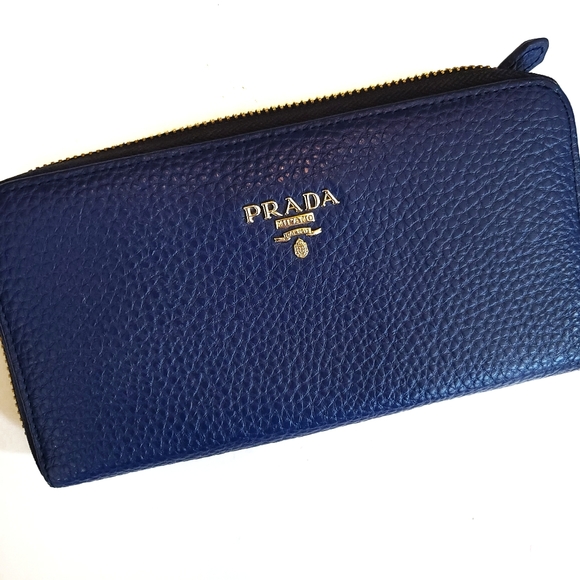 Prada Handbags - Prada blue wallet B5